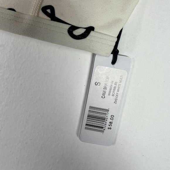 NWT WeWoreWhat Cami Bra Top Scribbles Off White Size Small S NEW - Picture 6 of 11